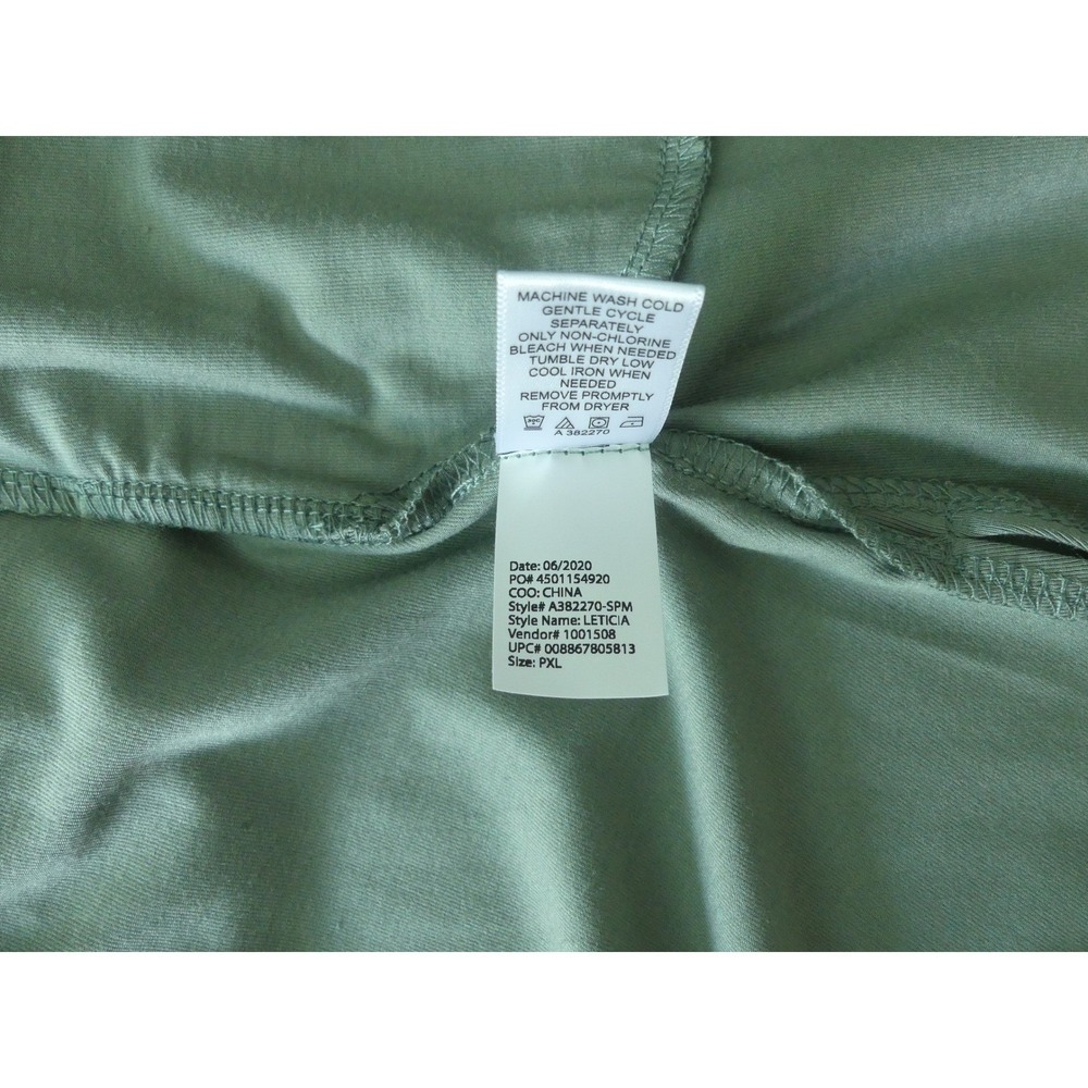 LOGO Lori Goldstein Sage Open Cardigan Sheer Hem XLP Duster Office Casual Pocket - Picture 7 of 7